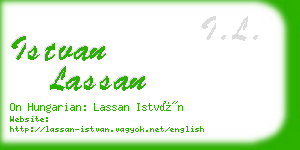 istvan lassan business card